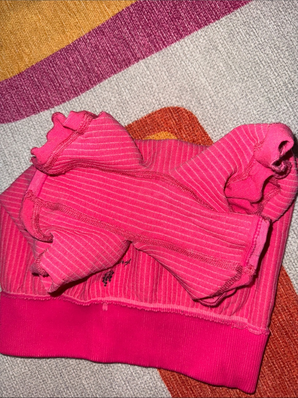 FP movement Ribbed Ruffle biker Shorts - Pink - Picture 4 of 4